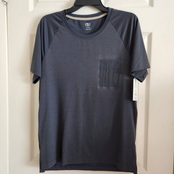 Athletic Works Pocket Tee Size S Grey w/ Zipper Storage Pocket - Picture 1 of 9
